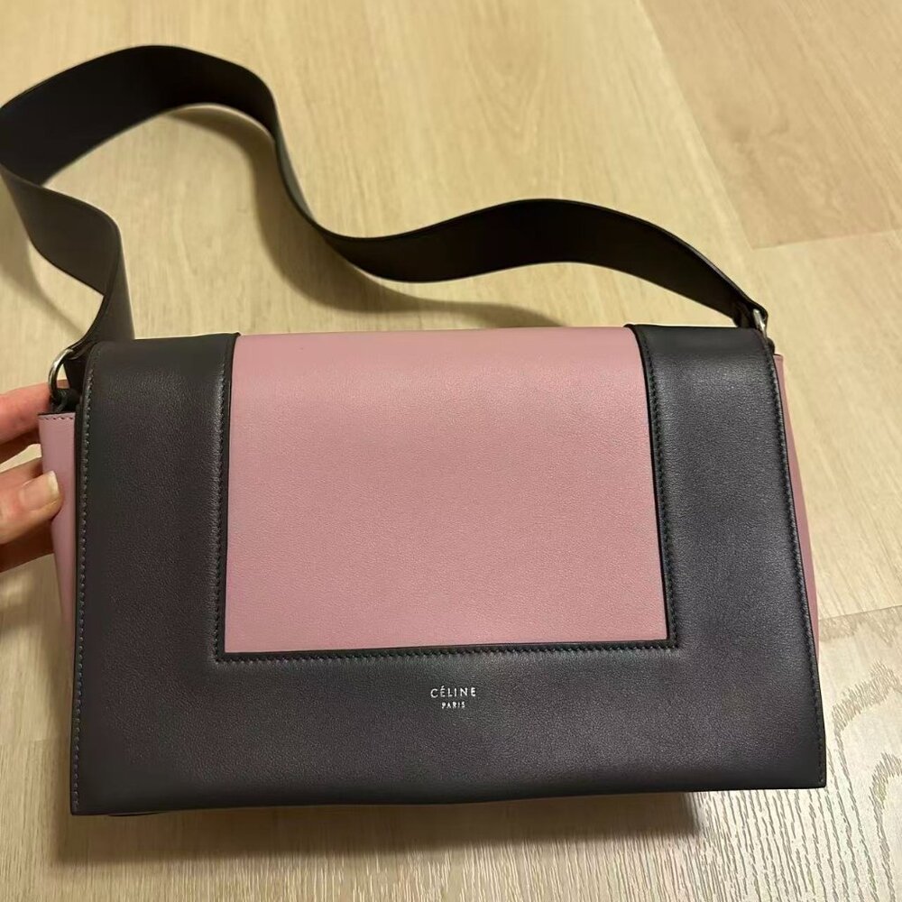 Celine Pink and Black Crossbody Shoulder Bag
